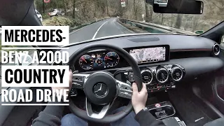 Mercedes Benz A200d AMG-line (2020) | POV Country Road Drive