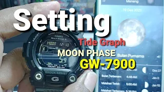 Casio GW 7900 Setting Moon phase and Tide graph Function - Cara penyetelan dan penggunaan