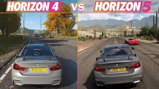 Forza Horizon 5 - 4 BMW M4 GTS Sound Comparison (FH 5 VS FH 4)