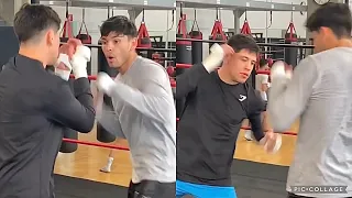 RYAN GARCIA TRAINING WITH BRANDON MORENO, 1ST UFC MEXICAN CHAMPION - DRILLING SPEED & COMBOS