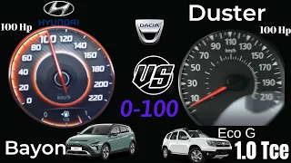Hyundai Bayon 1.0 T-GDI VS Dacia Duster 1.0 Tce Eco-G(lpg) 0-100 Hız Test review acceleration pov