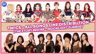 TWICE - ALL SONGS LINE DISTRIBUTION (The Story Begins - MOONLIGHT SUNRISE) [collab w/@teban_ds]