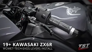 How to install Womet-Tech EVOS Shorty Levers on a 2019+ Kawasaki Ninja ZX6R by TST Industries