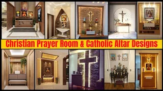 Altar Designs |  Christian Prayer Room Designs |  Roopakoodu Designs | Catholic Altar Designs