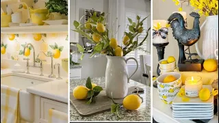 🍋New🍋 cozy summer farmhouse decorating ideas,Yellow/lemon kitchen decor ideas #homedecor #farmhouse