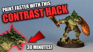 Speed Painting a Saurus Warrior with Modified Contrast Paints