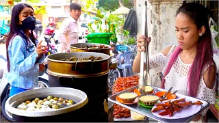 Amazing Cambodian Street Food 2024 from 4 Different Places Around Phnom Penh City