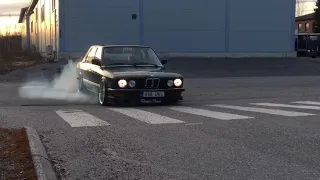 Bmw e28 518i turbo burnout