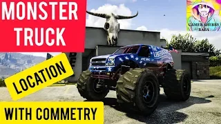 GTA 5 Monster Truck Spawn Location with Commetry.