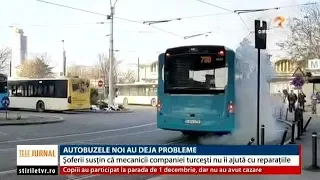 Autobuzele noi din Turcia cumpărate în Capitală au deja probleme