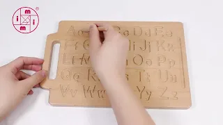 Wooden alphabet tracing board