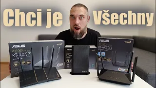 Unboxing a porovnání Asus RT-AX53U, RT-AX57, RT-AX59U a TUF AX3000 | Rozšiřitelné routery od Asus