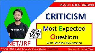 Most Expected Questions for UGC NET English 2020 Exam By AKSRajveer Literature Lovers