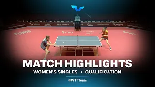 Gauthier Lucie vs Zhang Sofia Xuan | WTT Contender Tunis | WS | Qual