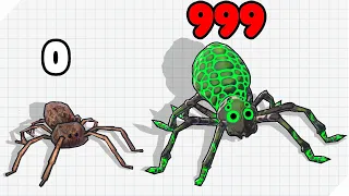 ЭВОЛЮЦИЯ ПАУКА ОТ НУБА ДО ЧИТЕРА! Spider Evolution