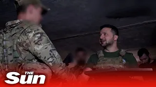 Zelensky visits Ukrainian army near Bakhmut front line and awards special forces