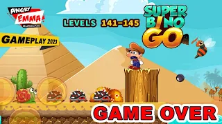 Super Bino Go GAME OVER - Levels 141-145 (Gameplay 2023)