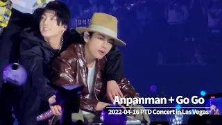 20220416 BTS PTD Concert in Las Vegas Day4 - 'Anpanman + Go Go' (BTS V focus fancam) 롤리팝 + 물뿌리는 태형이