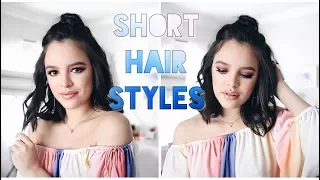 EASY Summer Hairstyles for SHORT HAIR! | CassidySecrets