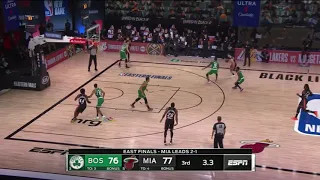 Jayson Tatum blocks Goran Dragic to end the 3rd Quarter | Celtics vs Heat