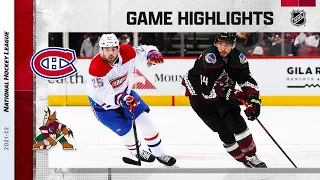 Canadiens @ Coyotes 1/17/22 | NHL Highlights