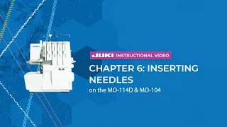 JUKI MO-114D & MO-104 - Chapter 6: Inserting Needles