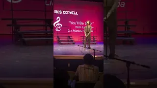 Lukis Crowell (me) performing “You’ll Be Back” from Hamilton