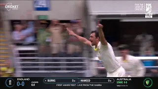 Stark gets Burns on first ball of the innings || Stark Vs Burns #ashes #ashescricket #AusVsEng