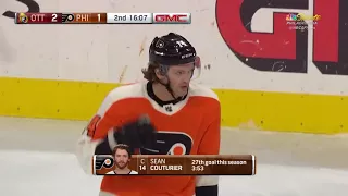 Sean Couturier Goal - Philadelphia Flyers vs Ottawa Senators 2/3/18