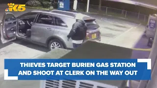 Burglary at Burien gas station caught on camera
