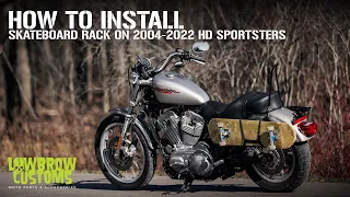 How To Install - Skateboard Carrier Rack on 2004-2022 Harley-Davidson Sportster Motorcycles