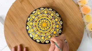 "Mellow Yellow" Color Palette | Dot Art Mandala Painting | Thoughtful Dots | Tutorial