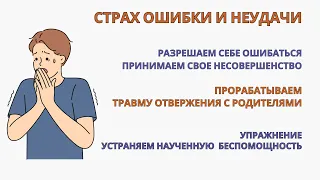 Страх ошибки и неудачи! Возвращаем себе право ошибаться и быть несовершенным уже с первой практики!