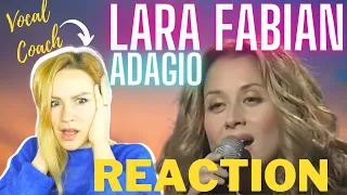 INCREDIBLE! LARA FABIAN - ADAGIO | Vocal Coach FIRST TIME Reaction/Analysis