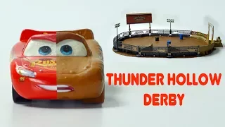 CRASH & SMASH Cars 3 Thunder Hollow Crazy 8 RACE Demolition Derby Lightning McQueen Miss Fritter