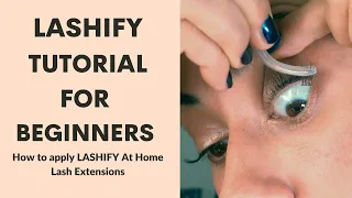 LASHIFY lashes - application tutorial for beginners using Control kit. Close up demonstration.