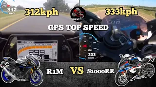 2022 Yamaha R1M vs BMW S1000RR | GPS Top Speed Attempt | Acceleration 🔥