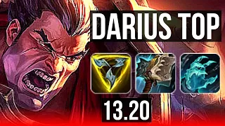 DARIUS vs RENEKTON (TOP) | 3.5M mastery, Comeback, 1900+ games, Rank 14 Darius | KR Master | 13.20