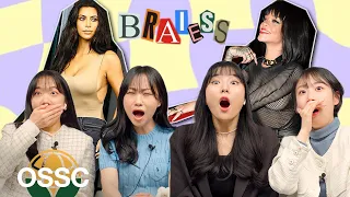 Korean Girls React To Western's Braless Fashion | 𝙊𝙎𝙎𝘾