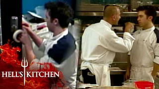 Andrew Hilariously Gets Caught Trying To Cheat | Hell's Kitchen