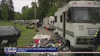 Olympia the first to permit free RV encampment parking on public street | FOX 13 Seattle