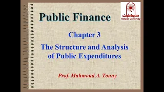 Public Finance: The Structure and Analysis of Public Expenditures
