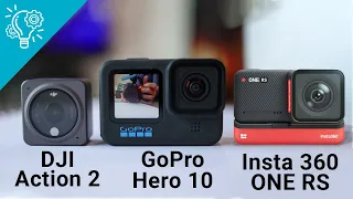 Insta360 ONE RS VS GoPro Hero 10 VS DJI Action 2 - Which One is The Best Action Camera?