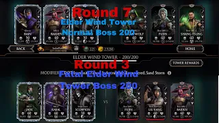 Elder Wind Tower Normal 200 Round 7 & Fatal 200 Round 3 Bosses + Rewards | MK Mobile Gaming
