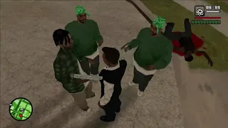 GTA San Andreas - CJ has a gang to fight the police stars