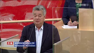 ZIB Spezial Rede des Vizekanzlers Kogler  Di., 12.10.2021