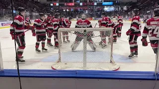 67's@Colts pre-game warm up