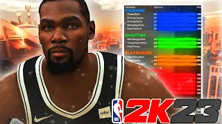 NBA 2K23 *RARE* KEVIN DURANT BUILD | OVERPOWERED 2-WAY 3-LEVEL-SCORING SF BUILD W/ CONTACT DUNKS