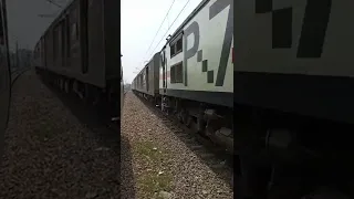 Rajdhani Express with WAP7 😍😍😍😍 #shorts #viral #trains #rajdhaniexpress  pls subscribe 🙏🙏