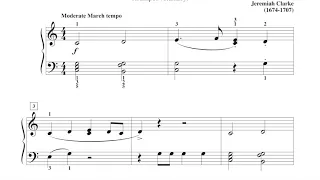 Prince of Denmark's March - Clarke (page 36, Adult Piano Adventures Classics Book 1)